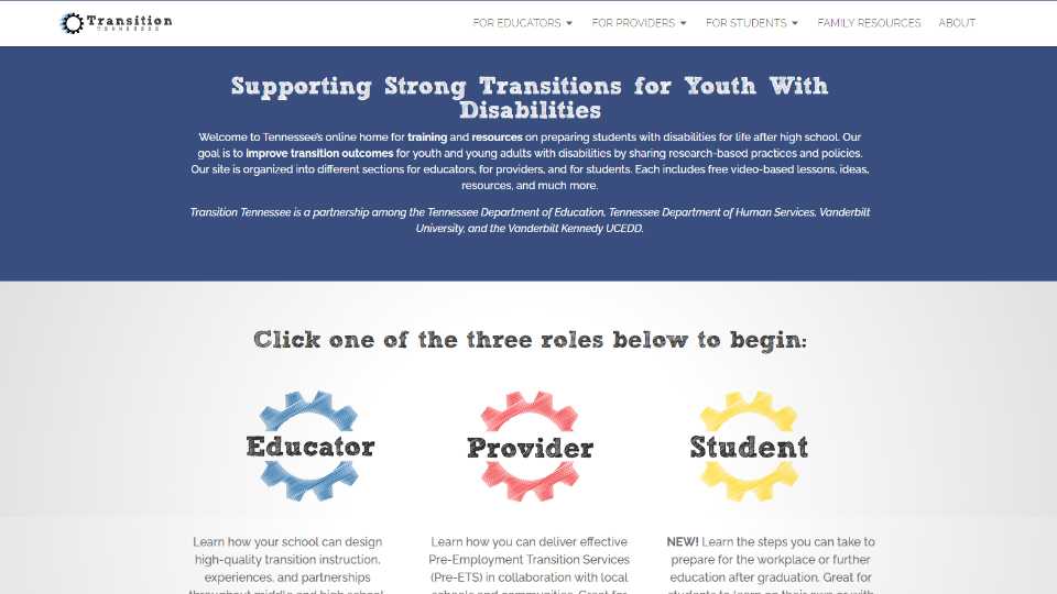 Transition Tennessee for Students Homepage